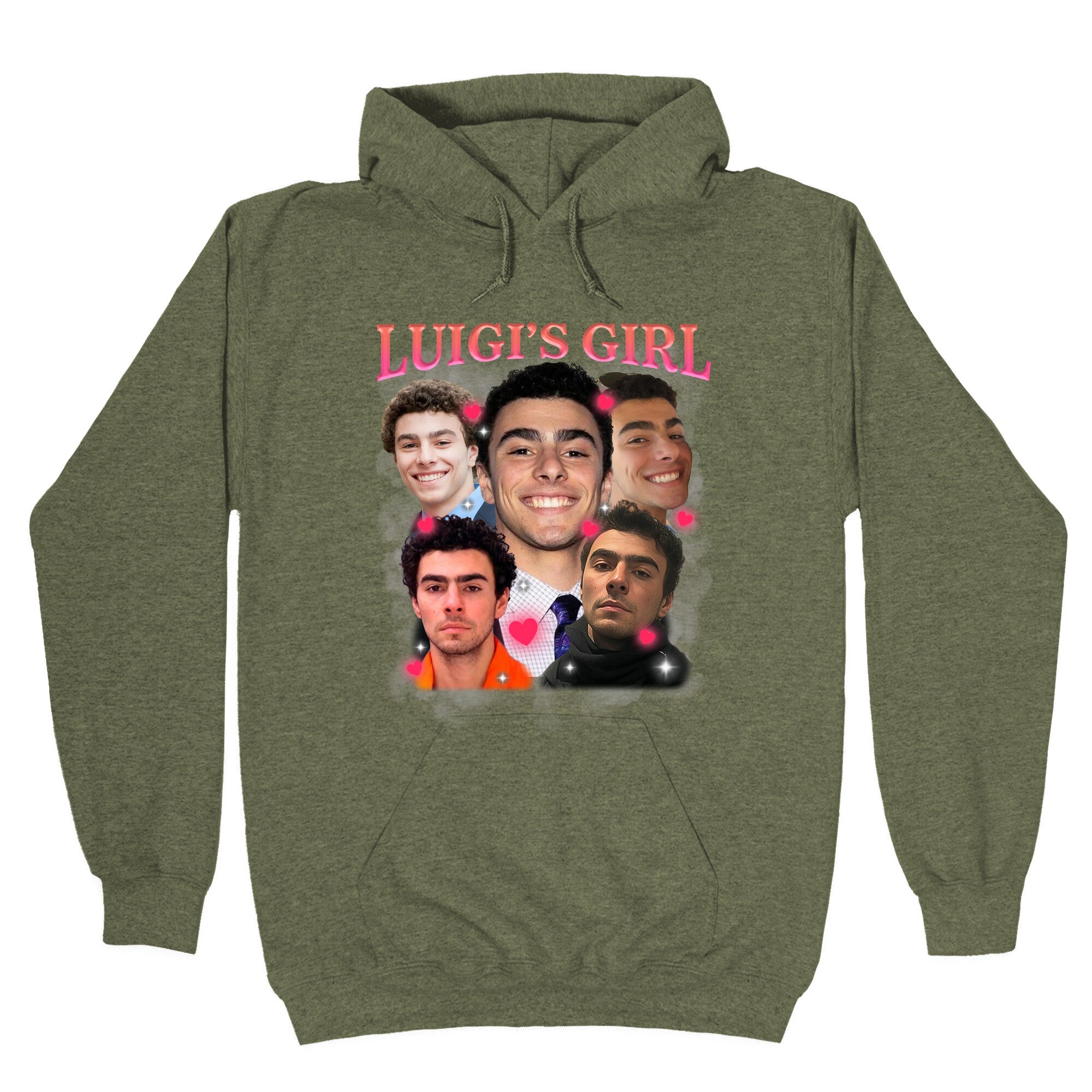 Luigis Girl Mangione Valentines Day Hoodie
